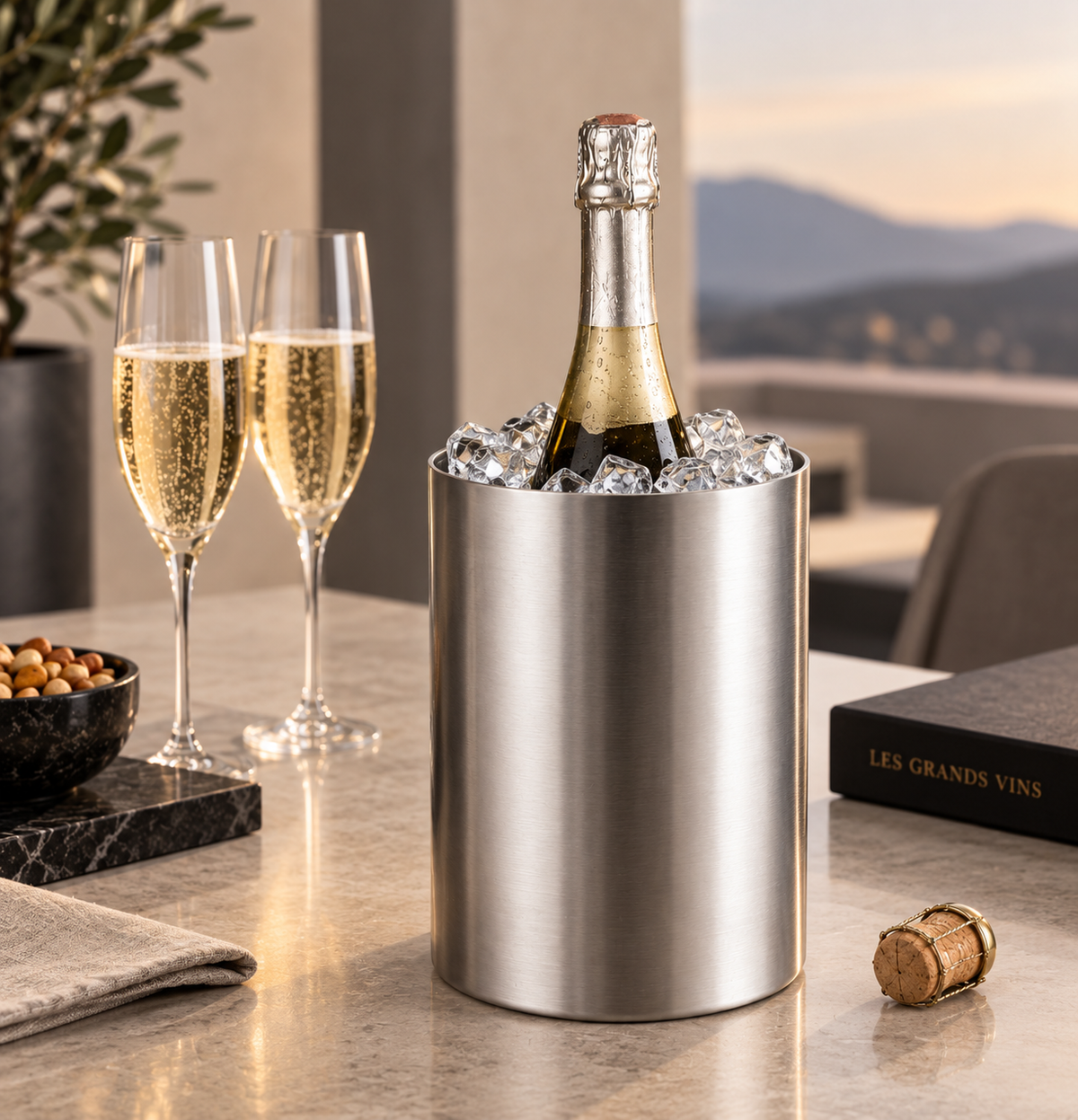 Seau à Vin en acier Prestige & Elégant
